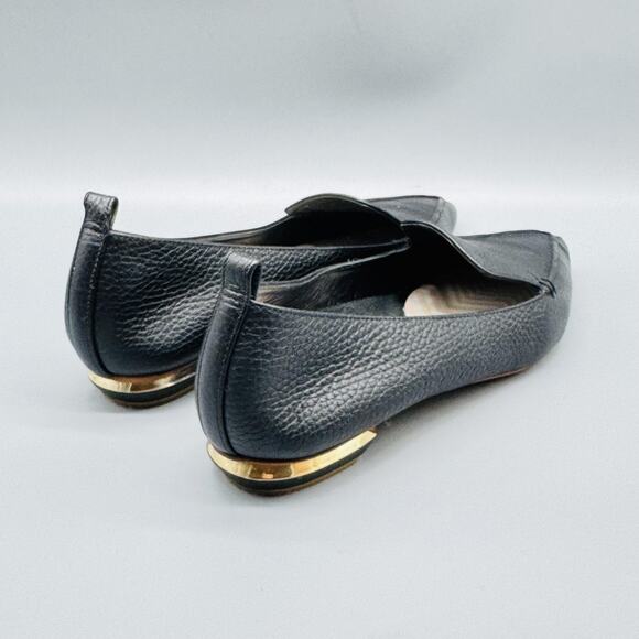 Nicholas Kirkwood Shoes Womens 9 Black Leather Beya Pointed Toe Loafers Slip On - Picture 8 of 12